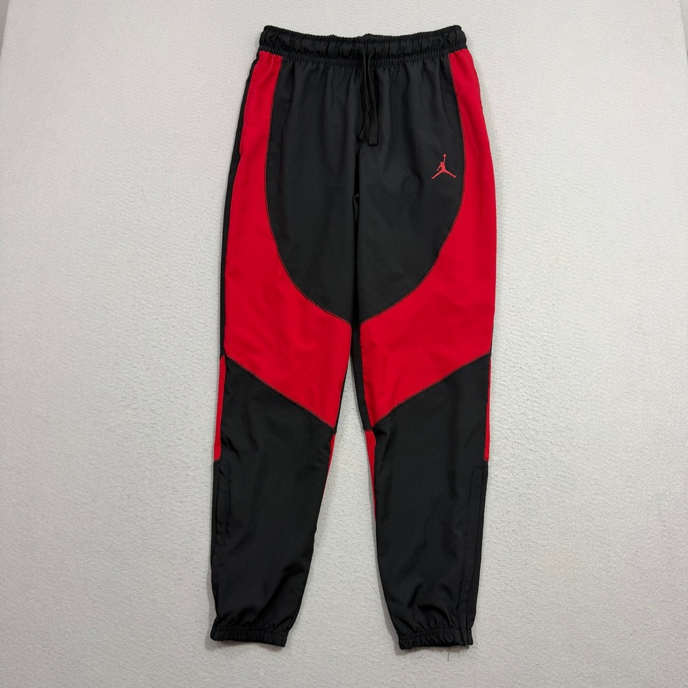 Jordan Pants Mens Large Black Red Sport DNA DH9073-010 Track Joggers Colorblock